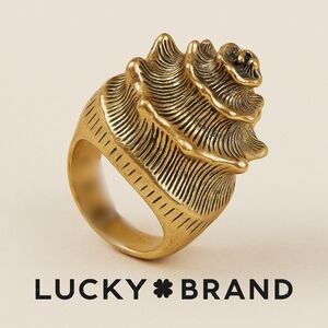 NWT Lucky Brand Antique Look Conch Shell Ring,  Size 7